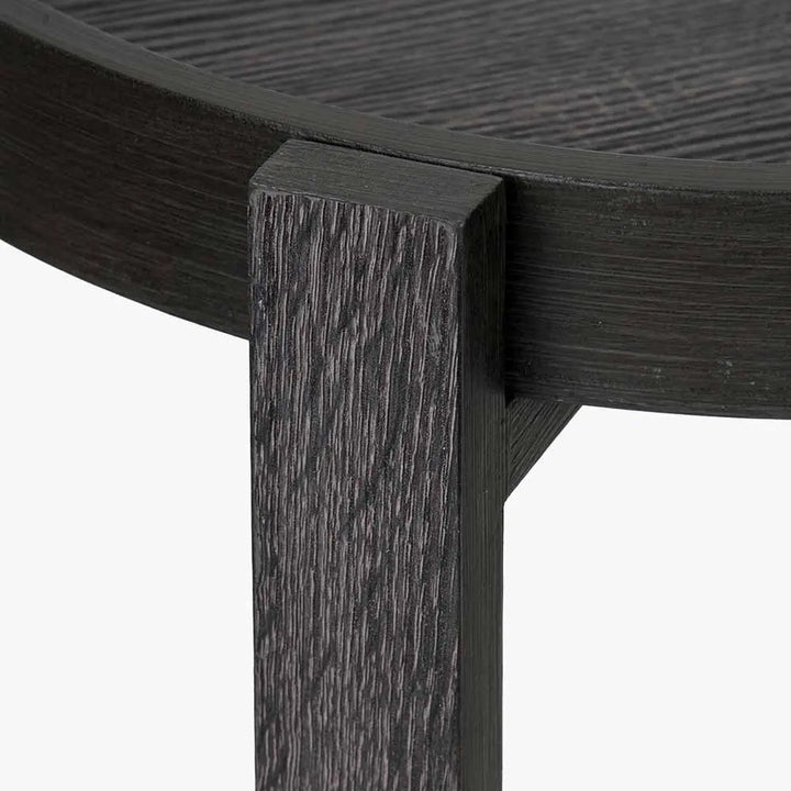 Marmara Dark Grey Oak Veneer Side Table   Nicholas John Interiors