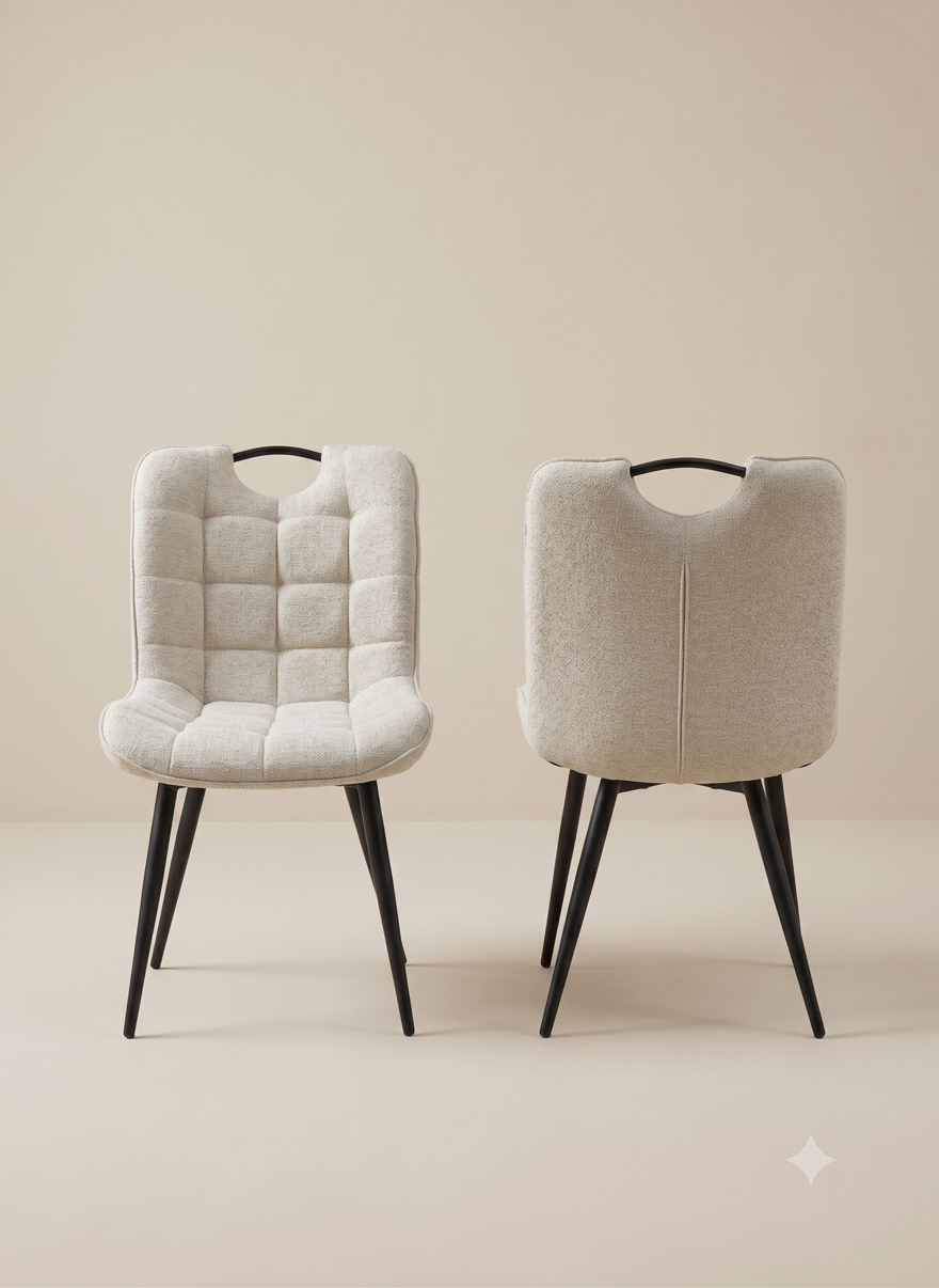 Marbella Beige Fabric Dining Chair