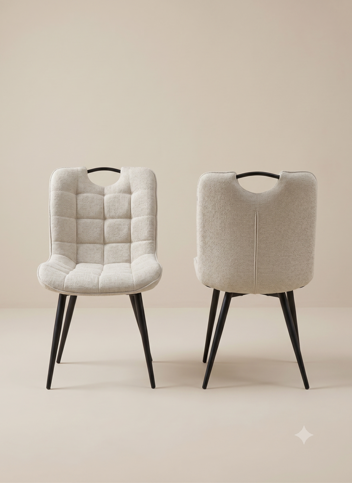 Marbella Beige Fabric Dining Chair