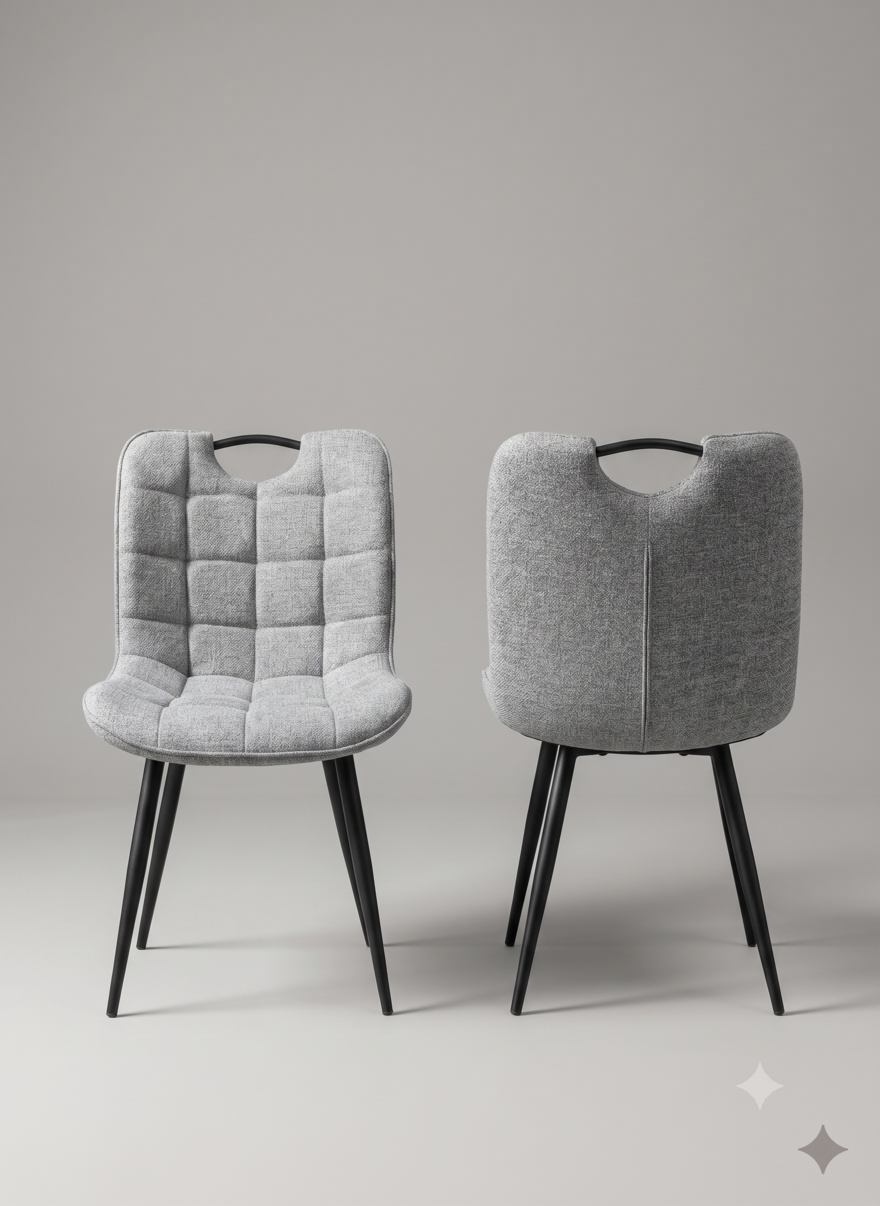 Marbella Grey Fabric Dining Chair
