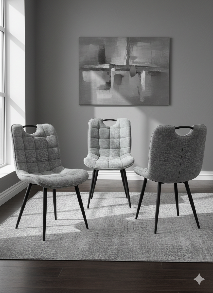 Marbella Grey Fabric Dining Chair