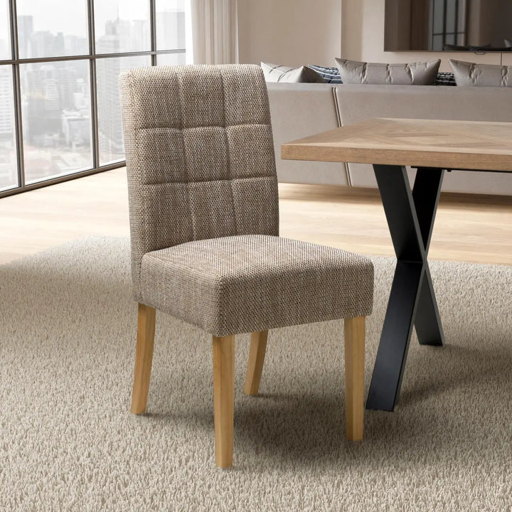 Mosevia Waffle Tweed Oatmeal in Natural Legs NJ HOME SHANKAR BSTAR 1 MAN