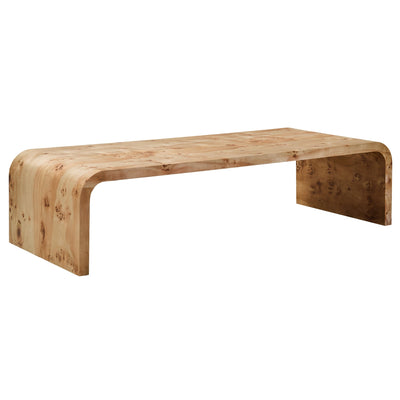 Motara Burl Wood Design Curved Coffee Table  Nicholas John Interiors