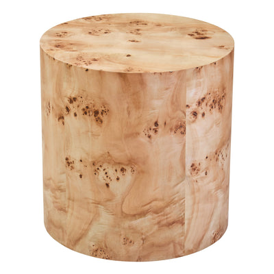 Motara Burl Wood Design Round Side Table  Nicholas John Interiors