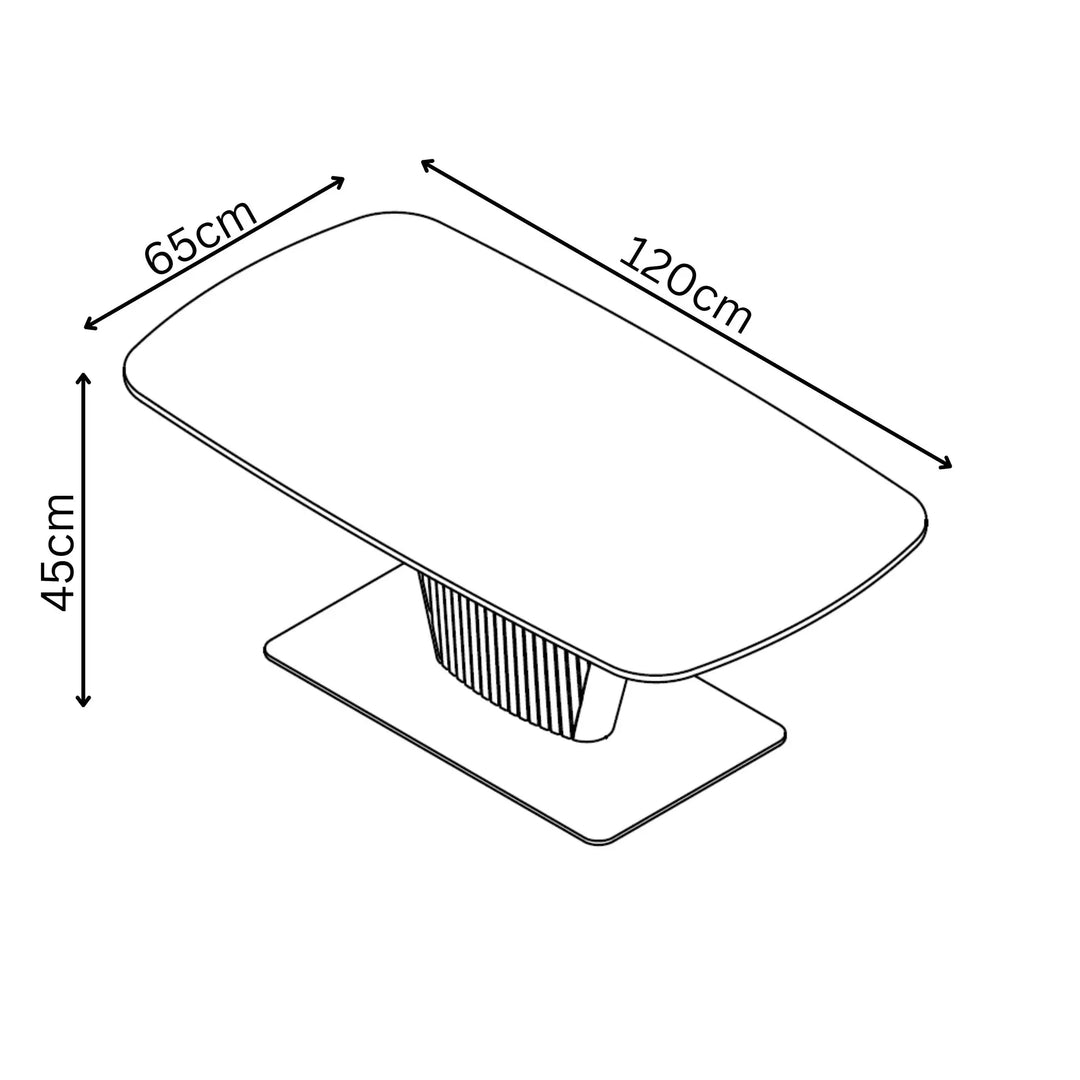 Estello White Ceramic Coffee Table Torelli