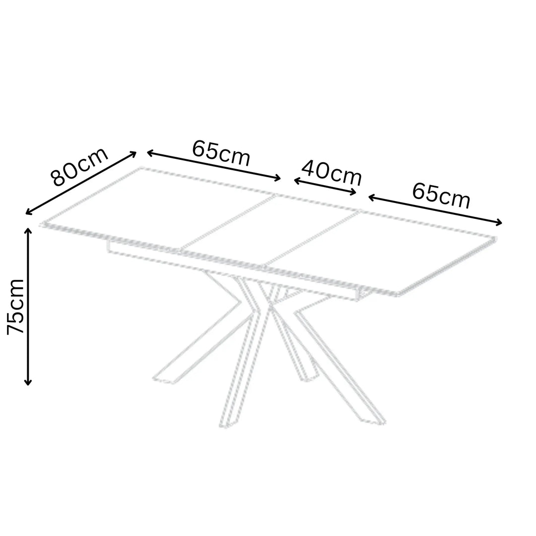 Armino 130-170cm Wood Look Ceramic Extending Dining Table Torelli