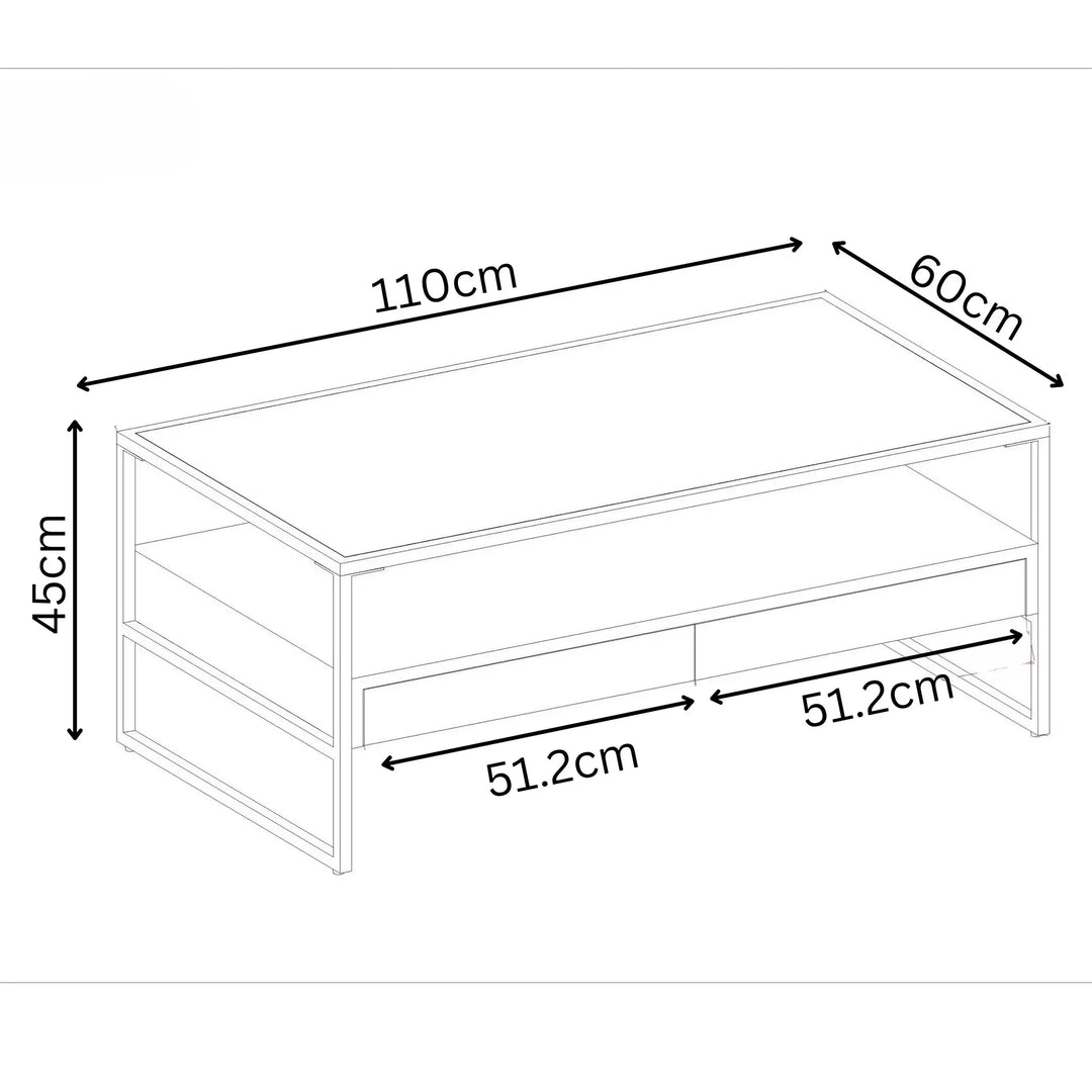 Toscana Wood Look Coffee Table Torelli