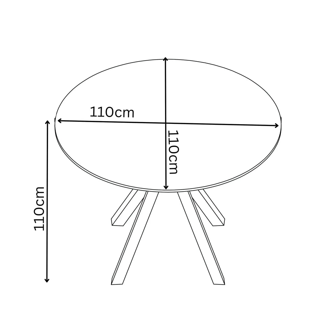 Lorenzi 110cm Wood Look Ceramic Look Dining Table Torelli