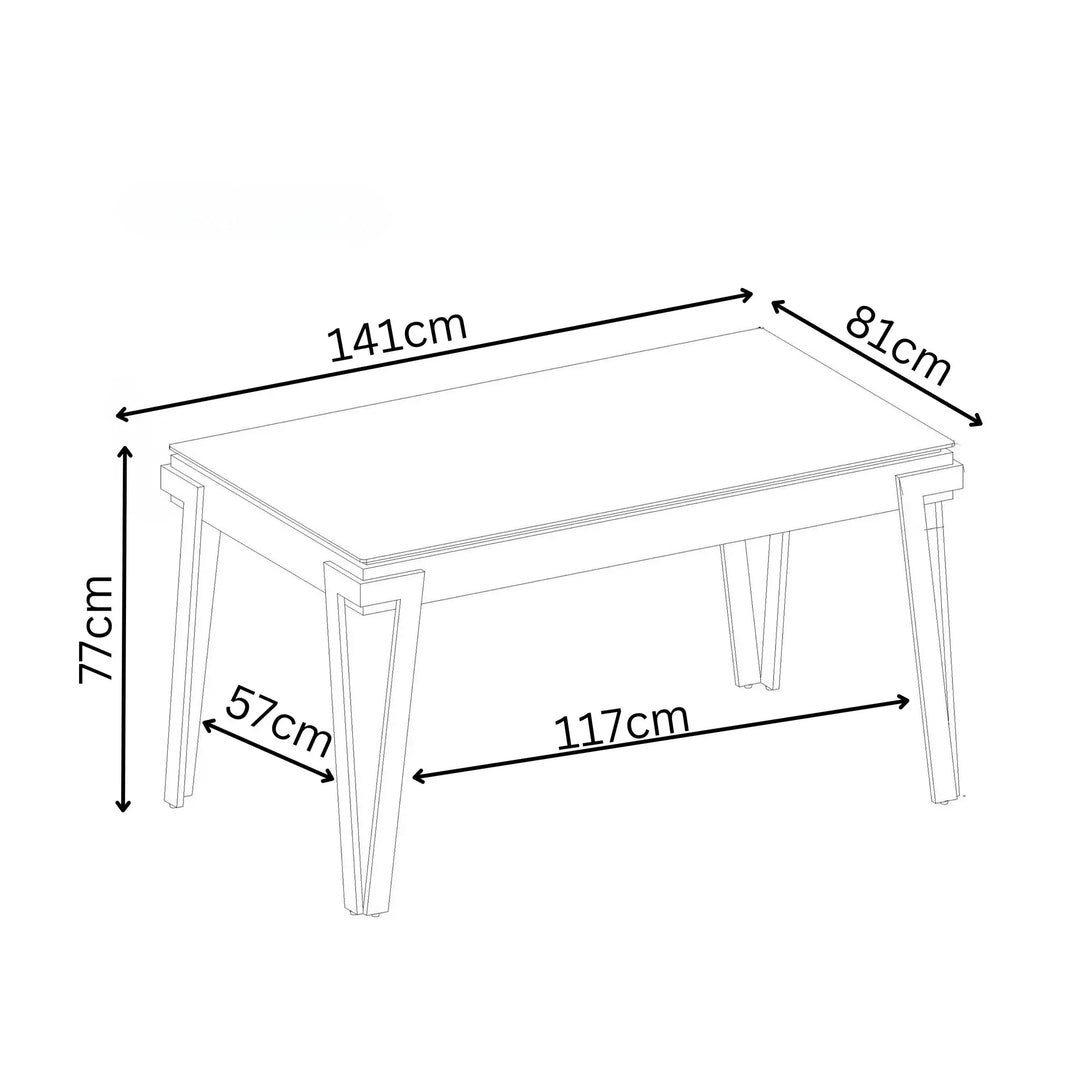 Georgina 140cm Ceramic Dining Table Torelli