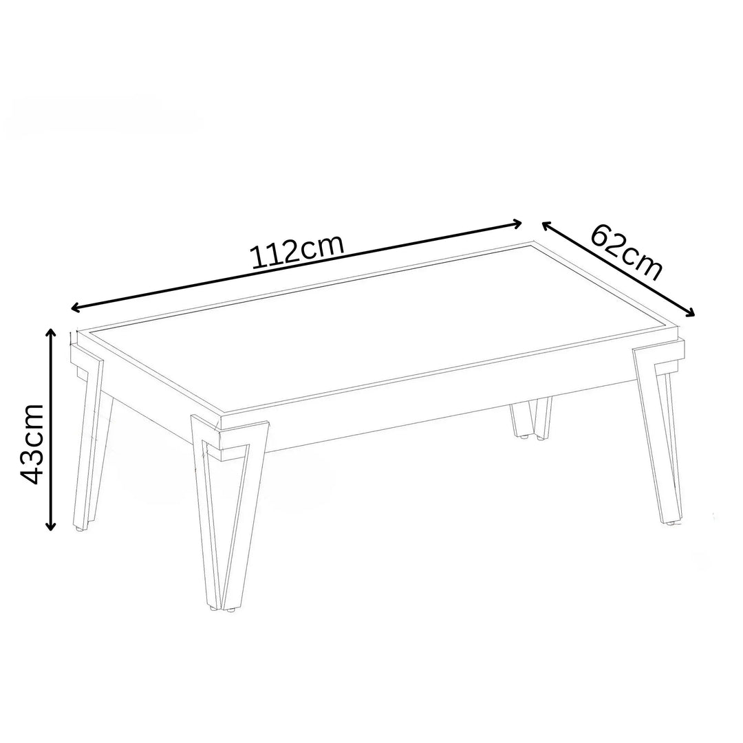 Georgina Grey Ceramic Coffee Table Torelli