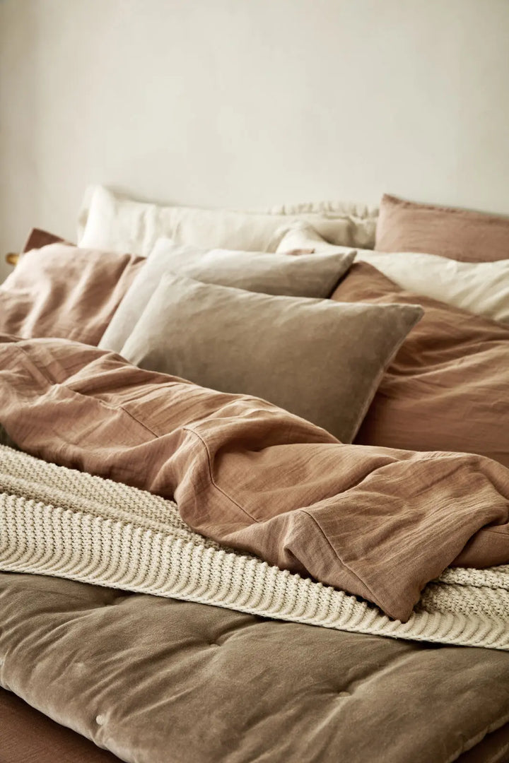 Christy Organic Retreat Super King Duvet Set in Clay Christy