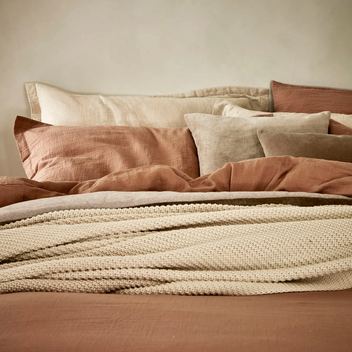 Christy Organic Retreat Super King Duvet Set in Clay Christy