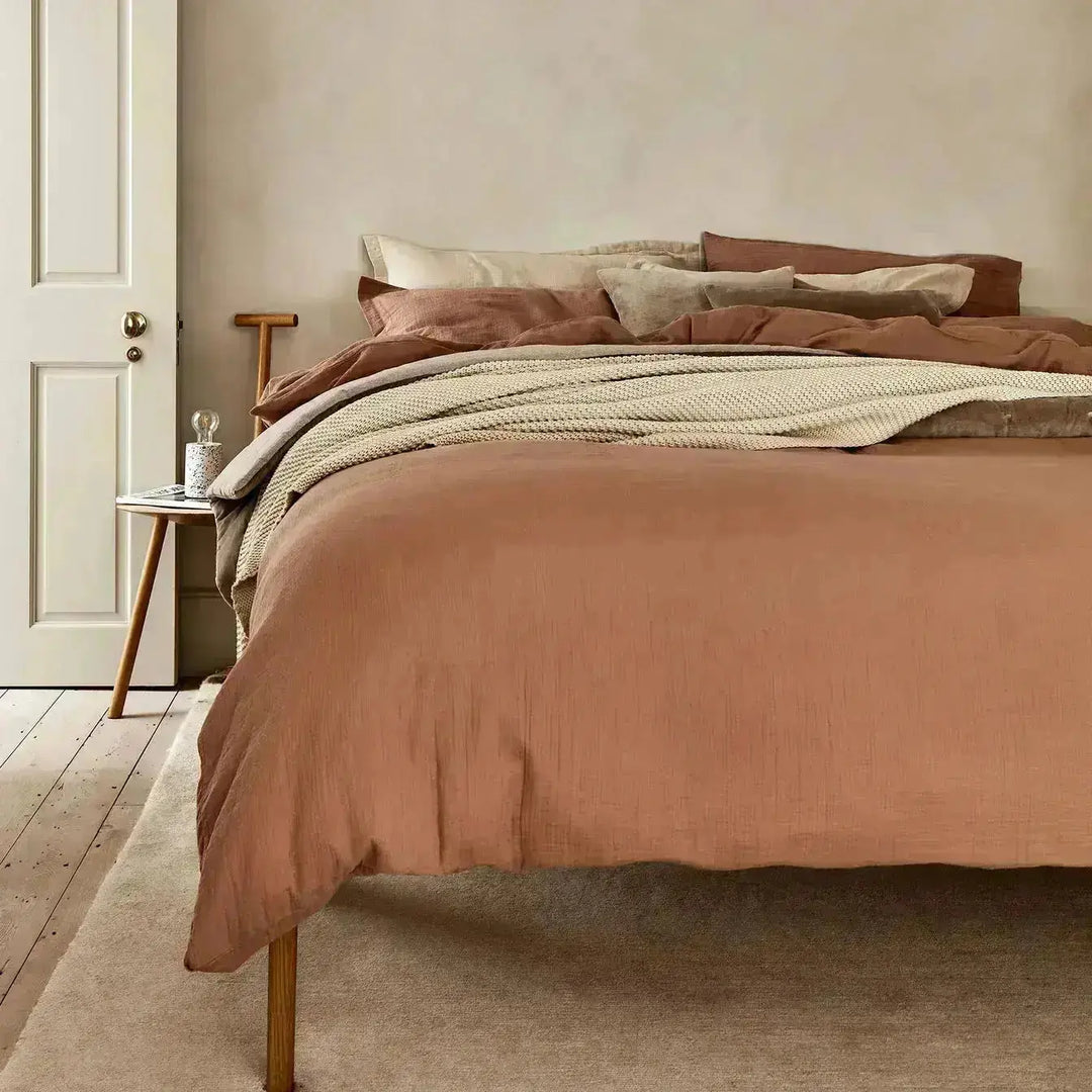 Christy Organic Retreat Super King Fitted Sheet Clay CHRISTY LUX-HOM