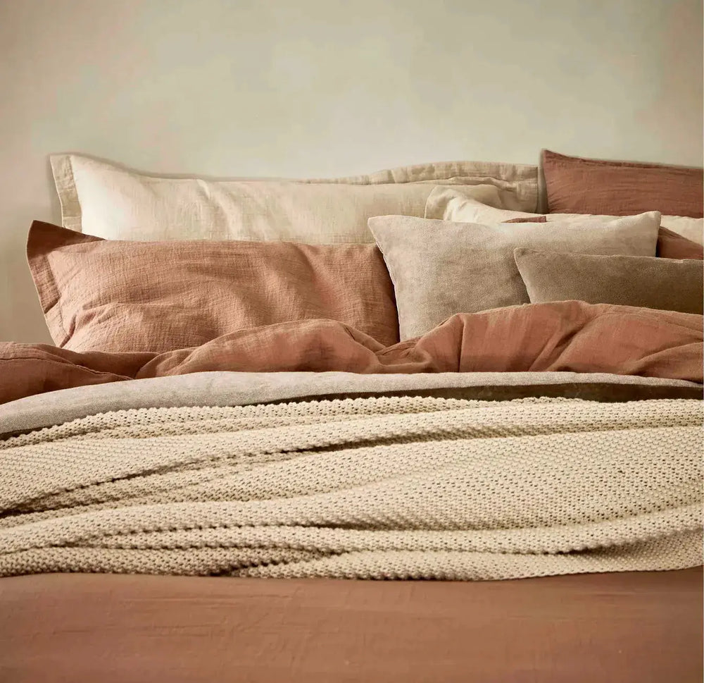 Christy Organic Retreat Standard Pillowcase Pair Clay CHRISTY LUX-HOM