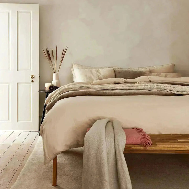 Christy Organic Retreat Double Duvet Set Oat CHRISTY LUX-HOM