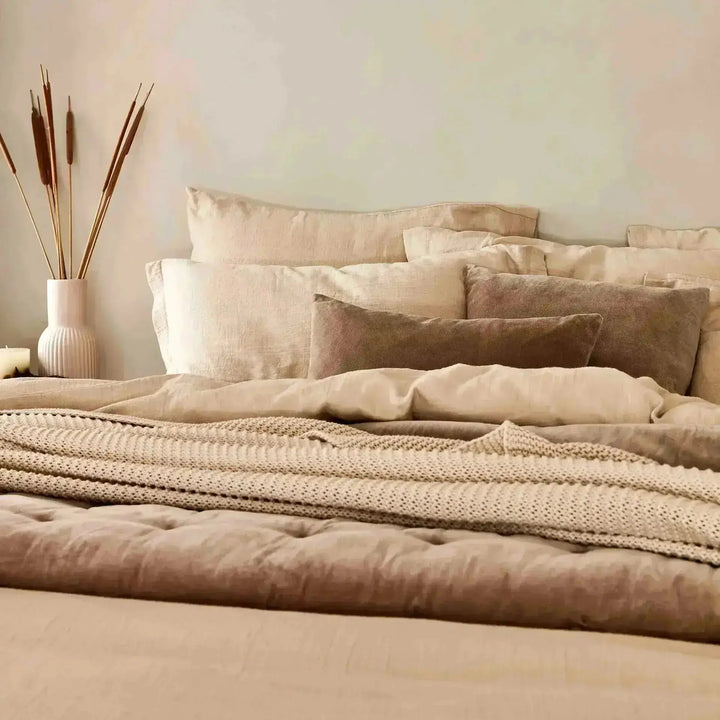 Christy Organic Retreat Double Duvet Set Oat CHRISTY LUX-HOM