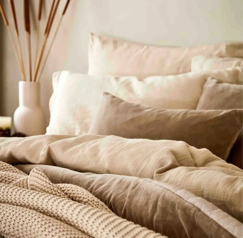 Christy Organic Retreat King Pillowcase Pair in Oat Christy