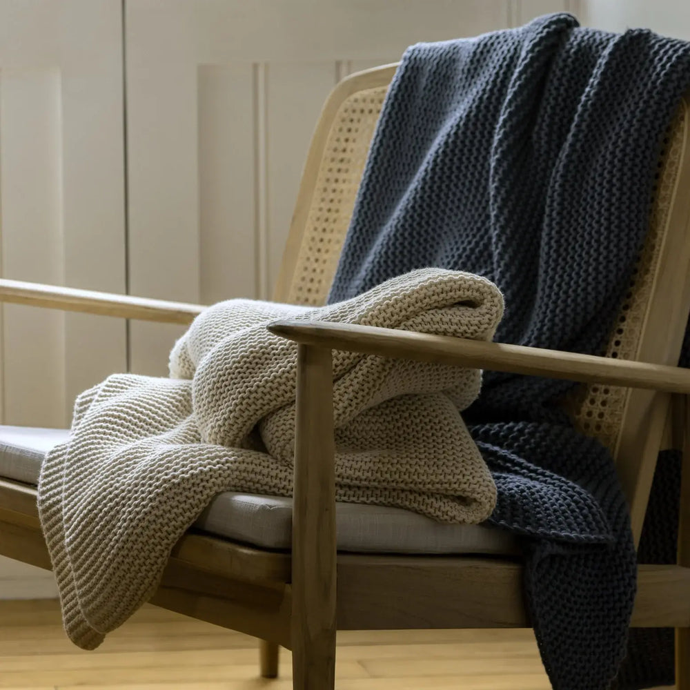 Christy Oslo Throw Denim 140 x 180cm CHRISTY LUX-HOM