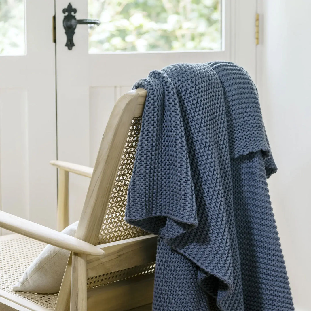 Christy Oslo Throw Denim 140 x 180cm CHRISTY LUX-HOM