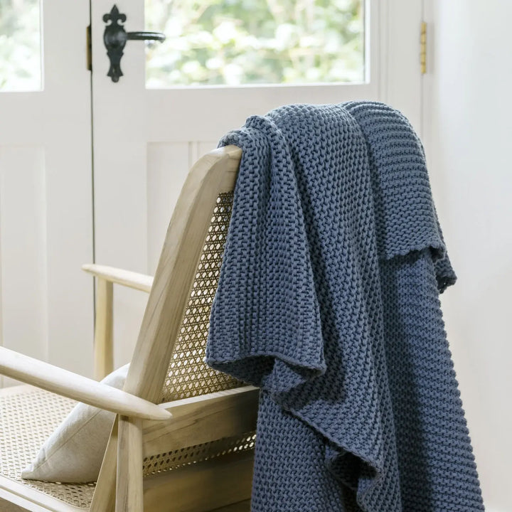 Christy Oslo Throw Denim 140 x 180cm CHRISTY LUX-HOM