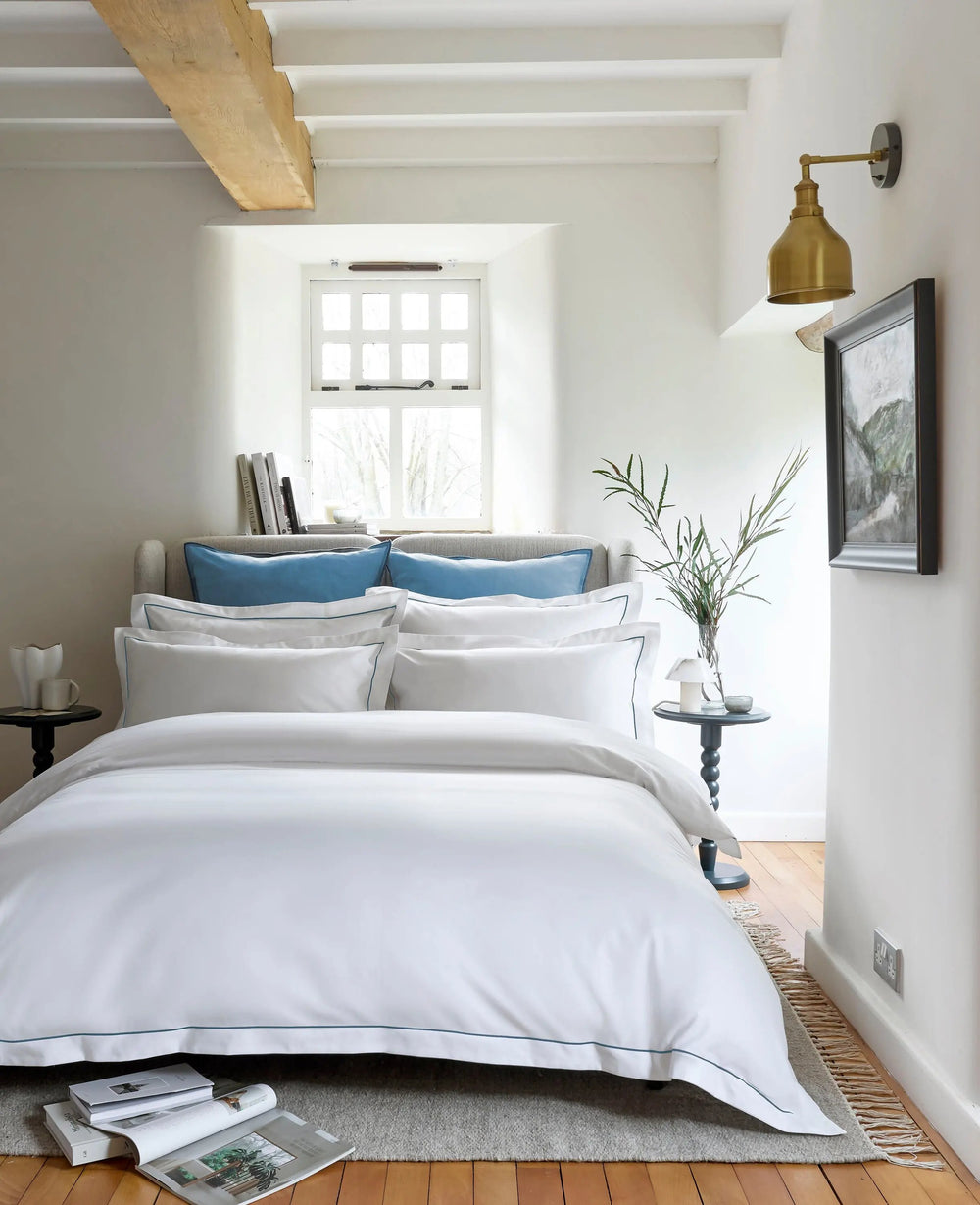 Christy Premium Sateen Double Duvet Set Blue Christy