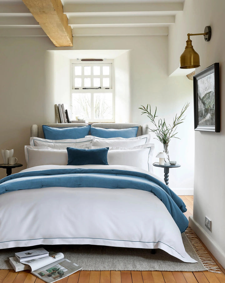 Christy Premium Sateen Double Duvet Set Blue Christy