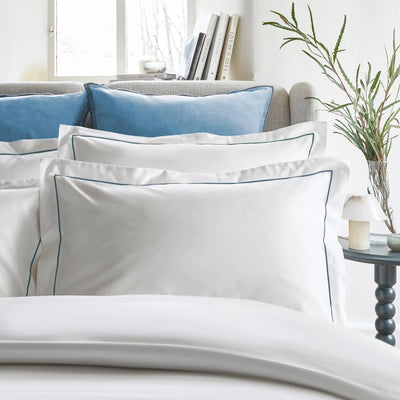 Christy Premium Sateen Oxford Pillowcase Set of 2 Blue Christy