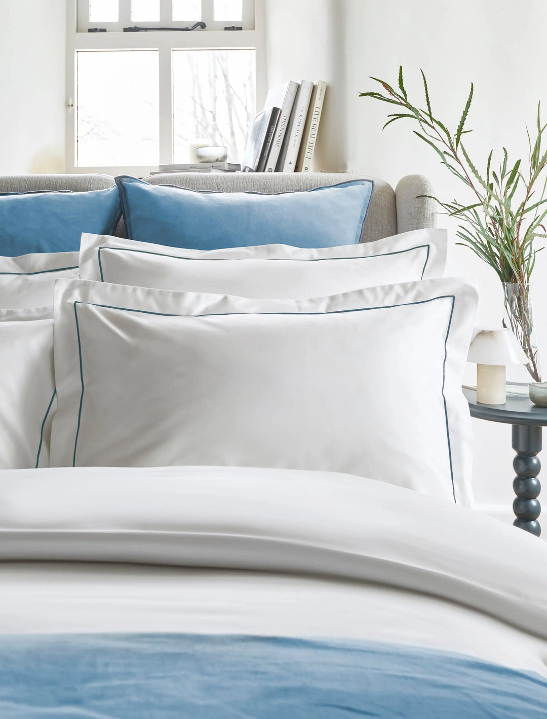 Christy Premium Sateen King Duvet Set Blue Christy