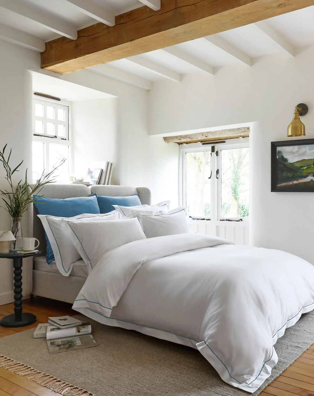 Christy Premium Sateen Double Duvet Set Blue Christy