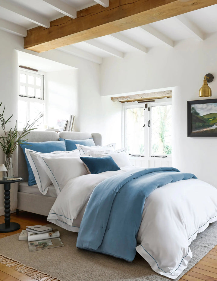 Christy Premium Sateen Double Duvet Set Blue Christy