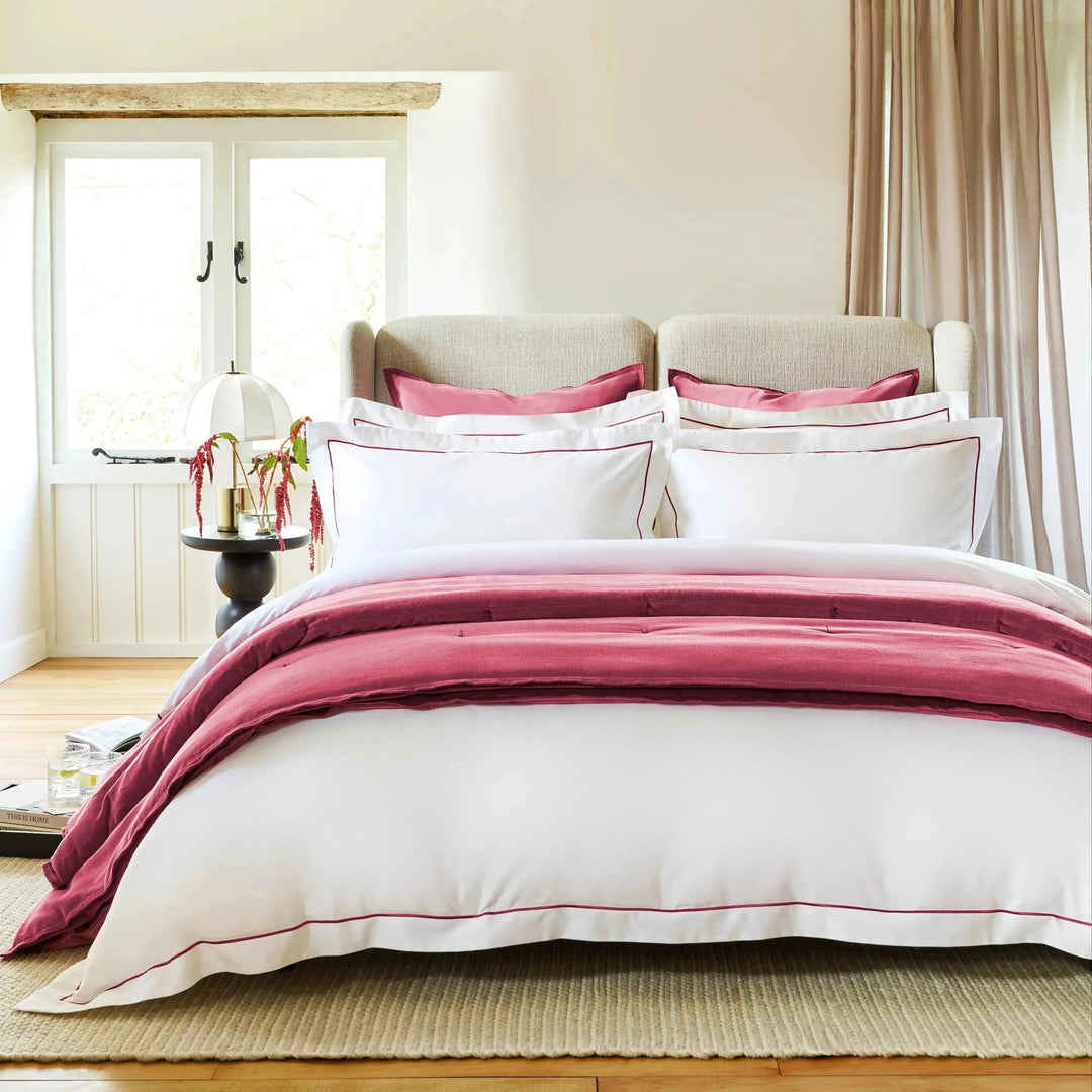 Premium Sateen Double Duvet Set Fushia Christy