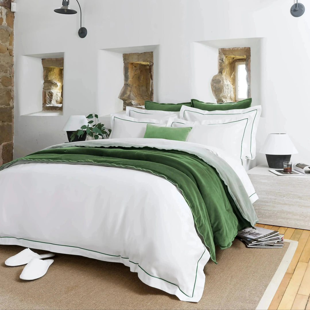 Premium Sateen Standard Pillowcase Set of 2 - Green Christy