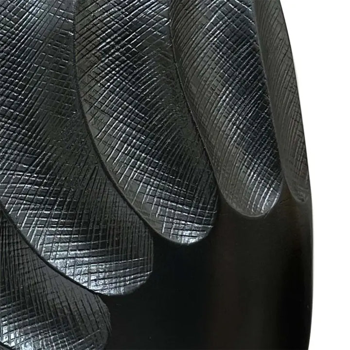 Pearl Grey Sand Wave Design 24.5cm Polyresin Vase Lina Home