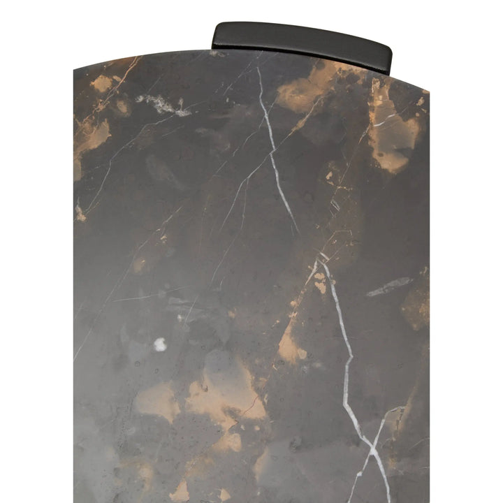 Ravello Black Marble Top Round Side Table  Nicholas John Interiors