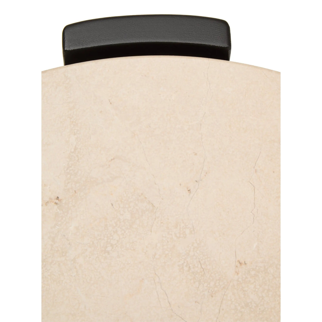 Ravello Cream Marble Top Round Side Table  Nicholas John Interiors