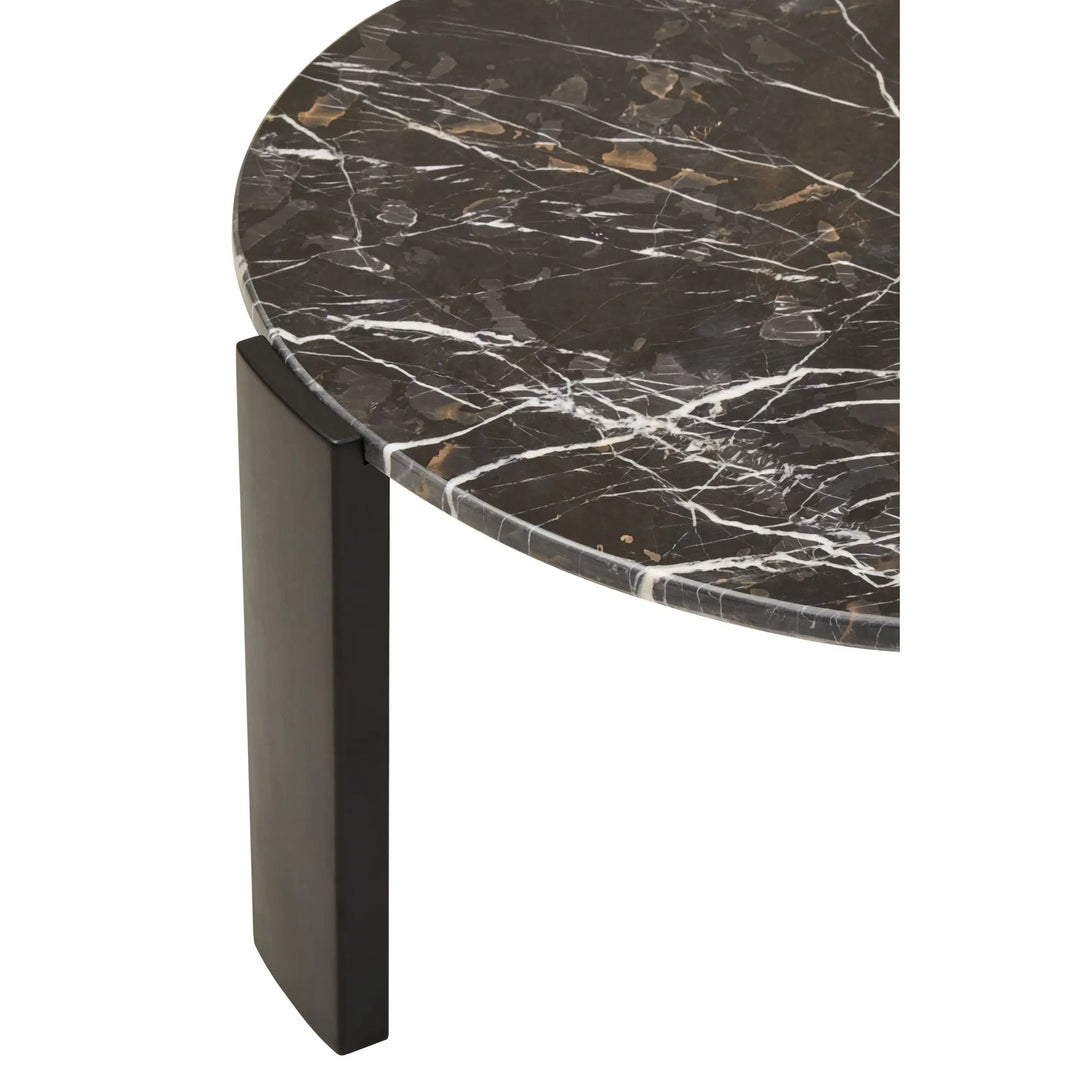 Ravello Round Black Marble Top Large Coffee Table  Nicholas John Interiors