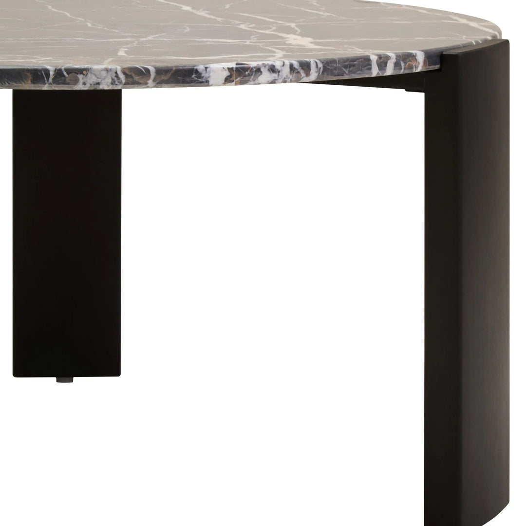 Ravello Round Black Marble Top Large Coffee Table  Nicholas John Interiors