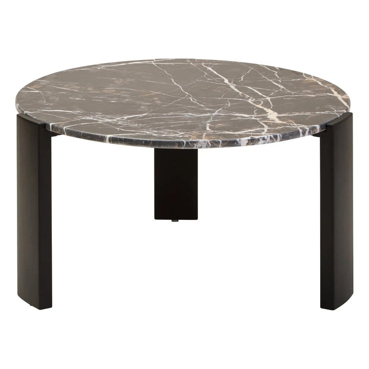 Ravello Round Black Marble Top Large Coffee Table  Nicholas John Interiors