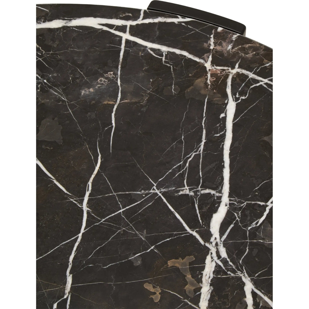 Ravello Round Black Marble Top Large Coffee Table  Nicholas John Interiors