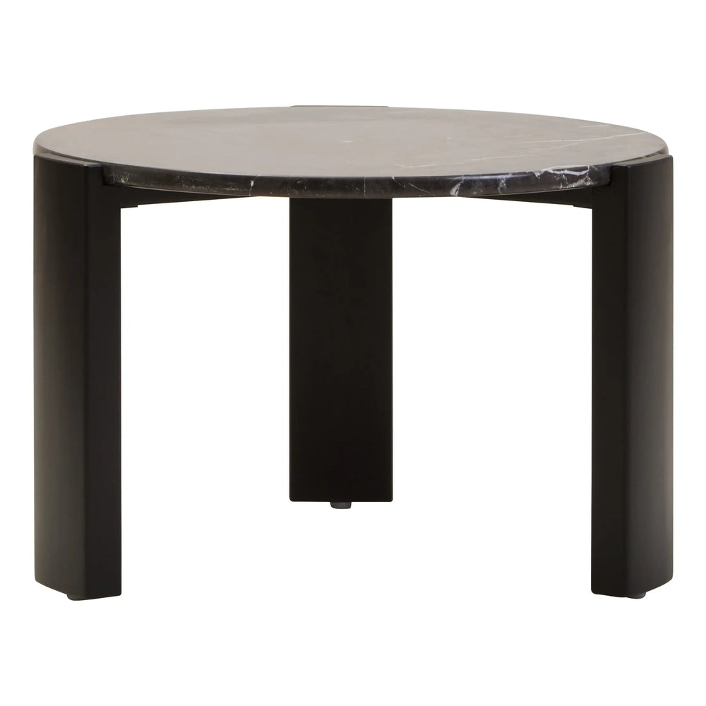 Ravello Round Black Marble Top Small Coffee Table  Nicholas John Interiors