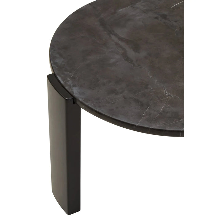Ravello Round Black Marble Top Small Coffee Table  Nicholas John Interiors