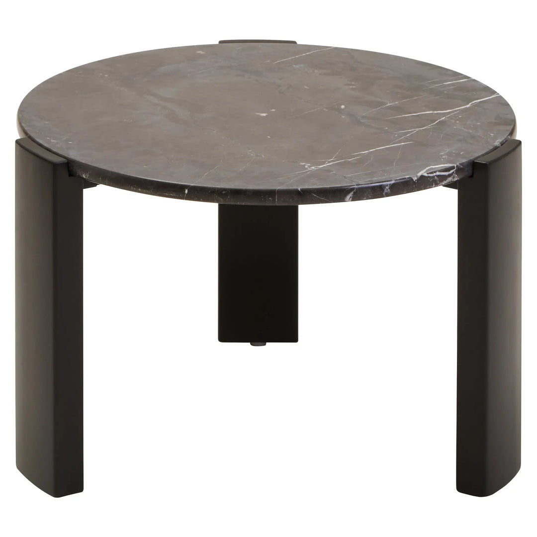 Ravello Round Black Marble Top Small Coffee Table  Nicholas John Interiors