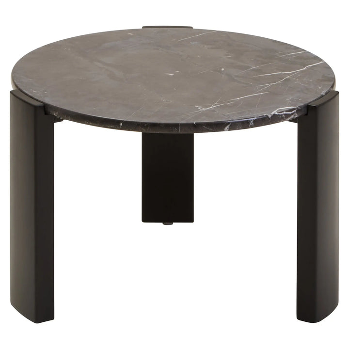 Ravello Round Black Marble Top Small Coffee Table  Nicholas John Interiors