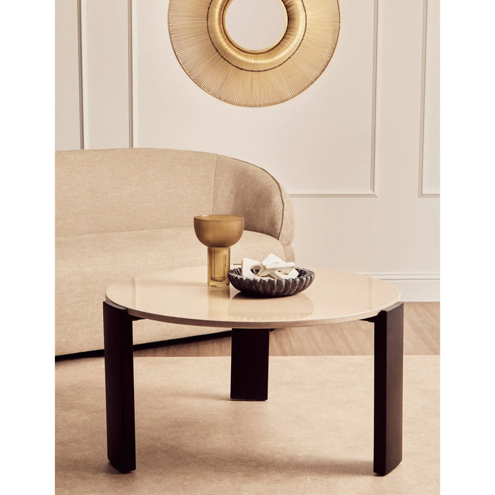 Ravello Round Cream Marble Top Large Coffee Table  Nicholas John Interiors