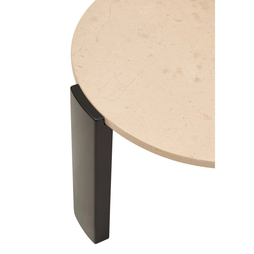 Ravello Round Cream Marble Top Small Coffee Table  Nicholas John Interiors
