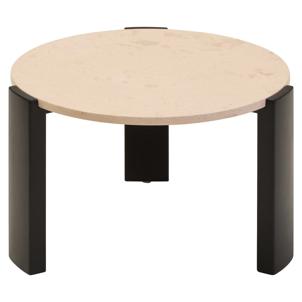 Ravello Round Cream Marble Top Small Coffee Table  Nicholas John Interiors