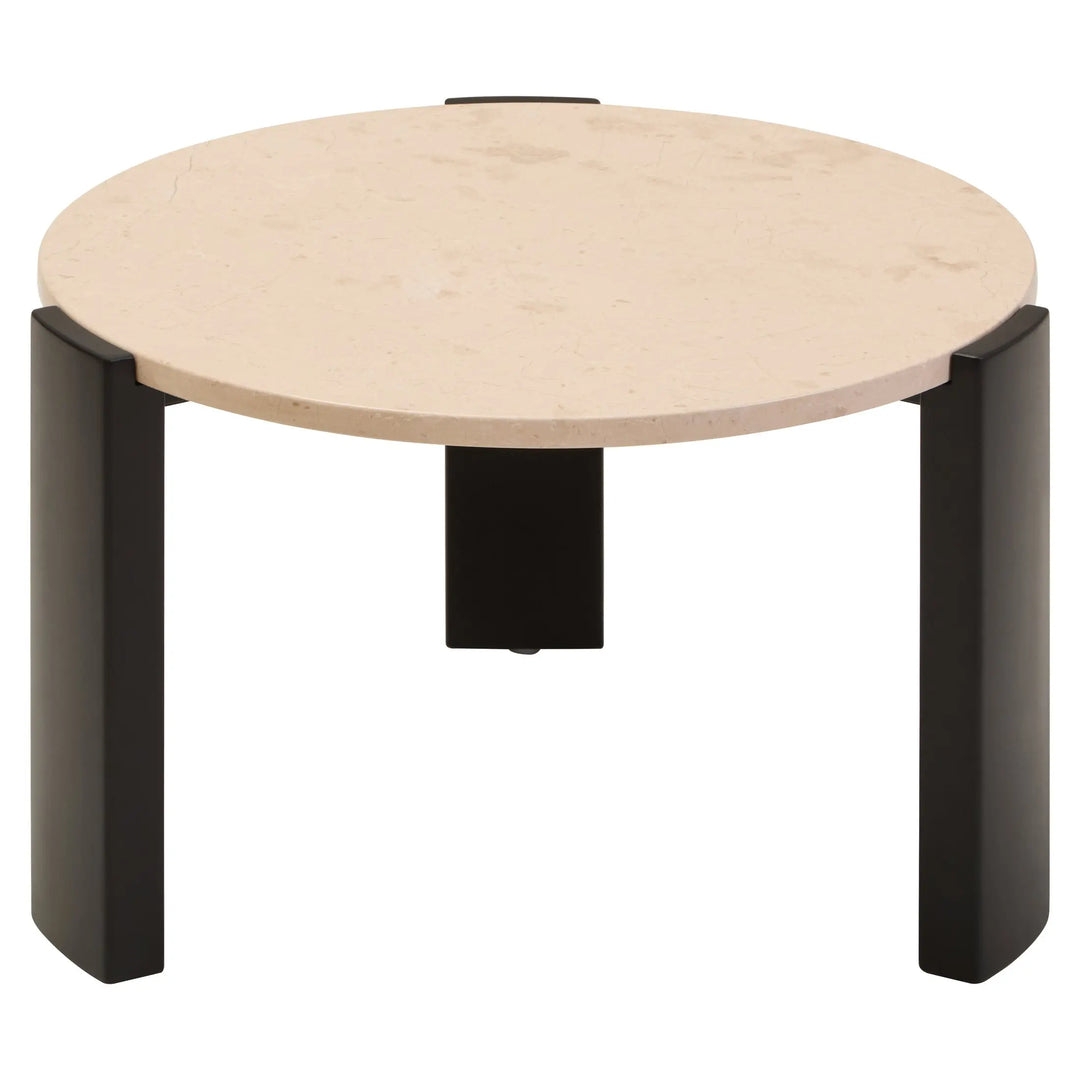 Ravello Round Cream Marble Top Small Coffee Table  Nicholas John Interiors