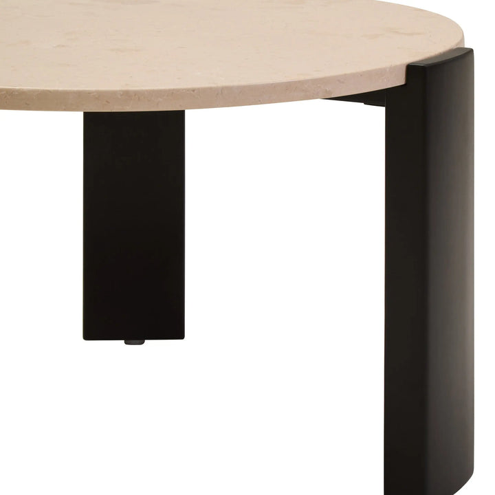 Ravello Round Cream Marble Top Small Coffee Table  Nicholas John Interiors