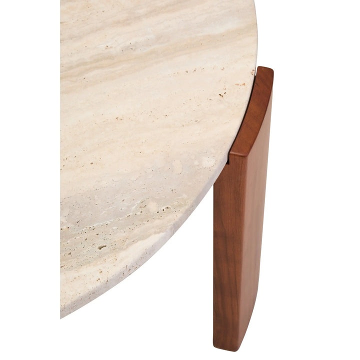 Ravello Round Travertine Top Large Coffee Table  Nicholas John Interiors