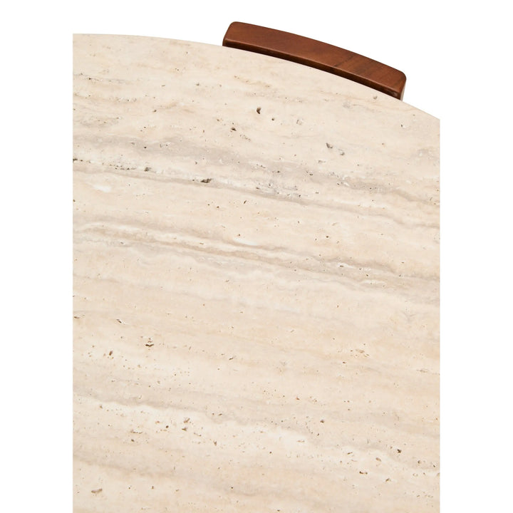 Ravello Round Travertine Top Large Coffee Table  Nicholas John Interiors